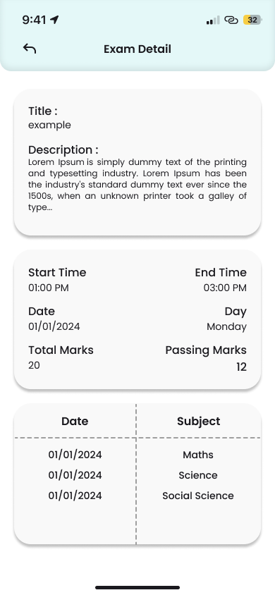 Exam Details
